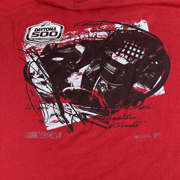Daytona 500 Shirt Mens 2XL Red NASCAR Racing Double Sided Graphic Tee Crewneck - Picture 9 of 14